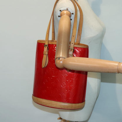 Louis Vuitton Bucket Bag Monogram Vernis, Red, Patent Leather, Shoulder Bag