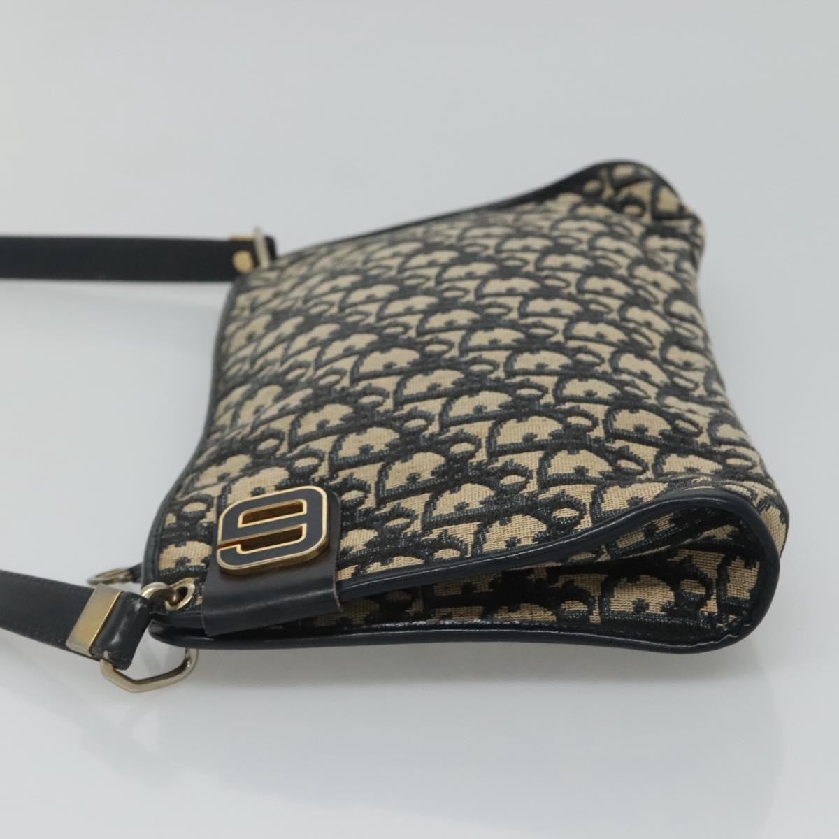 Christian Dior Vintage CD trotter Shoulder bag Canvas, NAVY, CANVAS, Shoulder bag