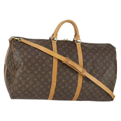 Louis Vuitton Keepall Bandouliere Bag Monogram Canvas, BROWN, CANVAS, Travel bag