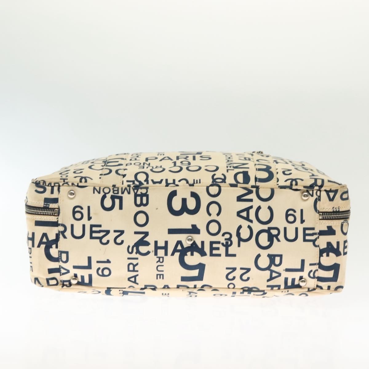Chanel Cambon Canvas, WHITE, CANVAS, Handbag