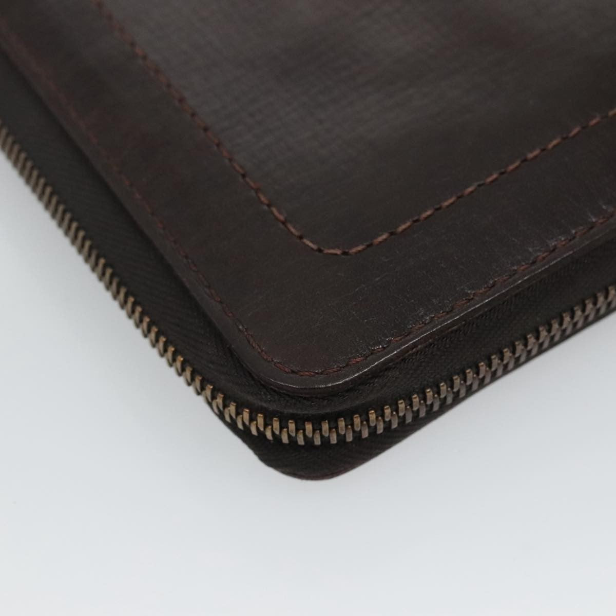 Louis Vuitton Utah Zippy Organizer Leather, BROWN, LEATHER, Wallets