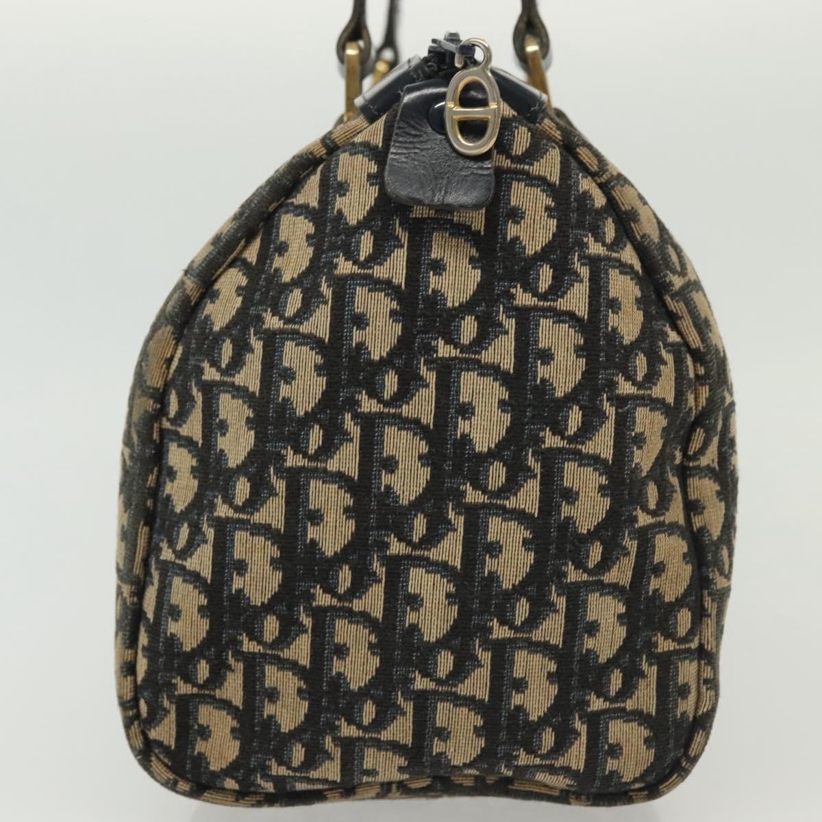 Christian Dior Vintage Trotter Boston Bag Diorissimo Canvas, NAVY, CANVAS, Travel bag