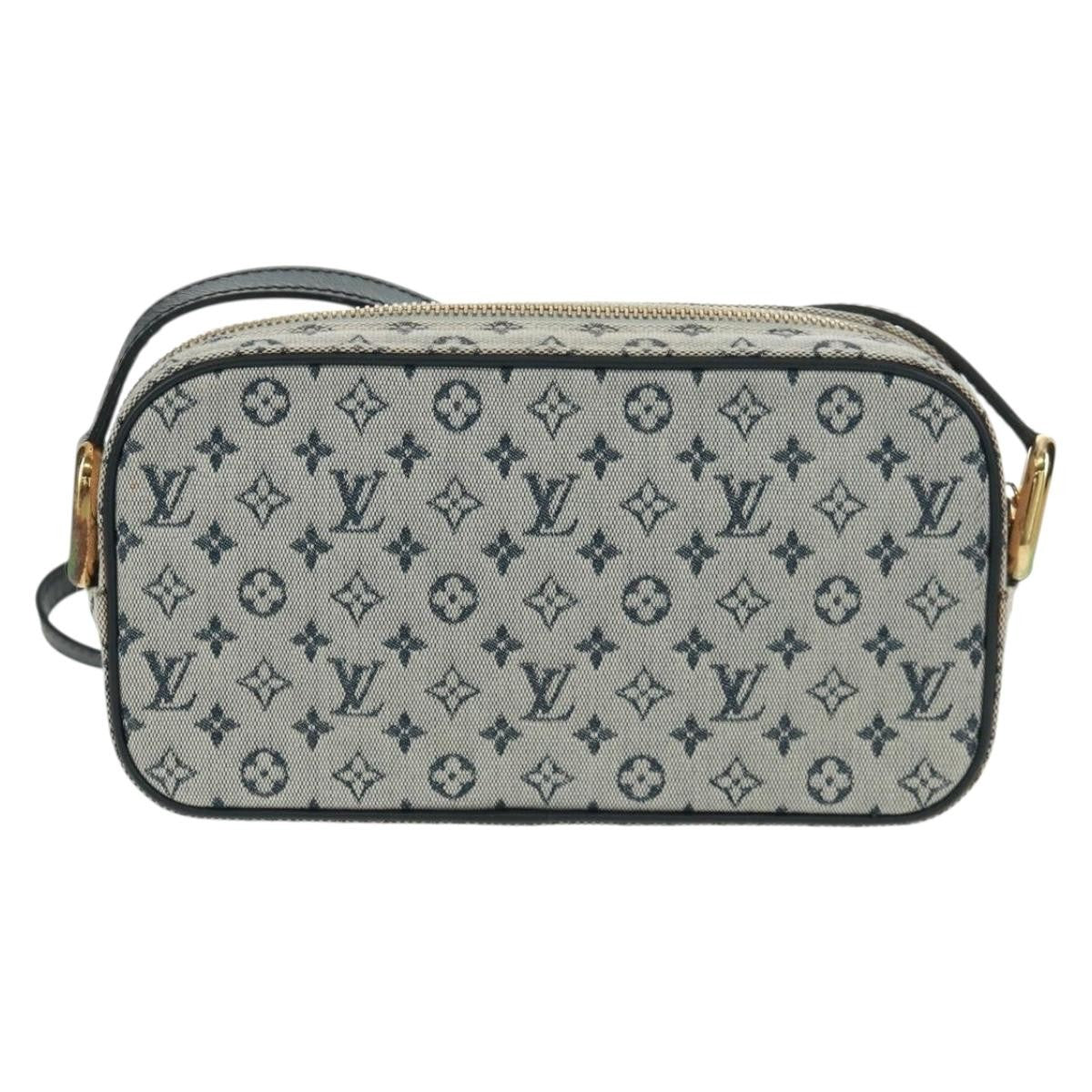 Louis Vuitton Juliette Crossbody Bag Mini Lin, BLUE, CANVAS, Shoulder bag