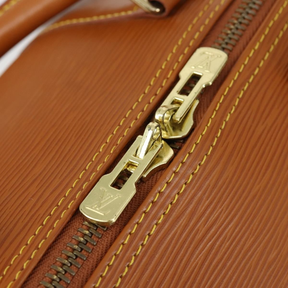 Louis Vuitton Keepall Bag Epi Leather, BROWN, LEATHER, Travel bag