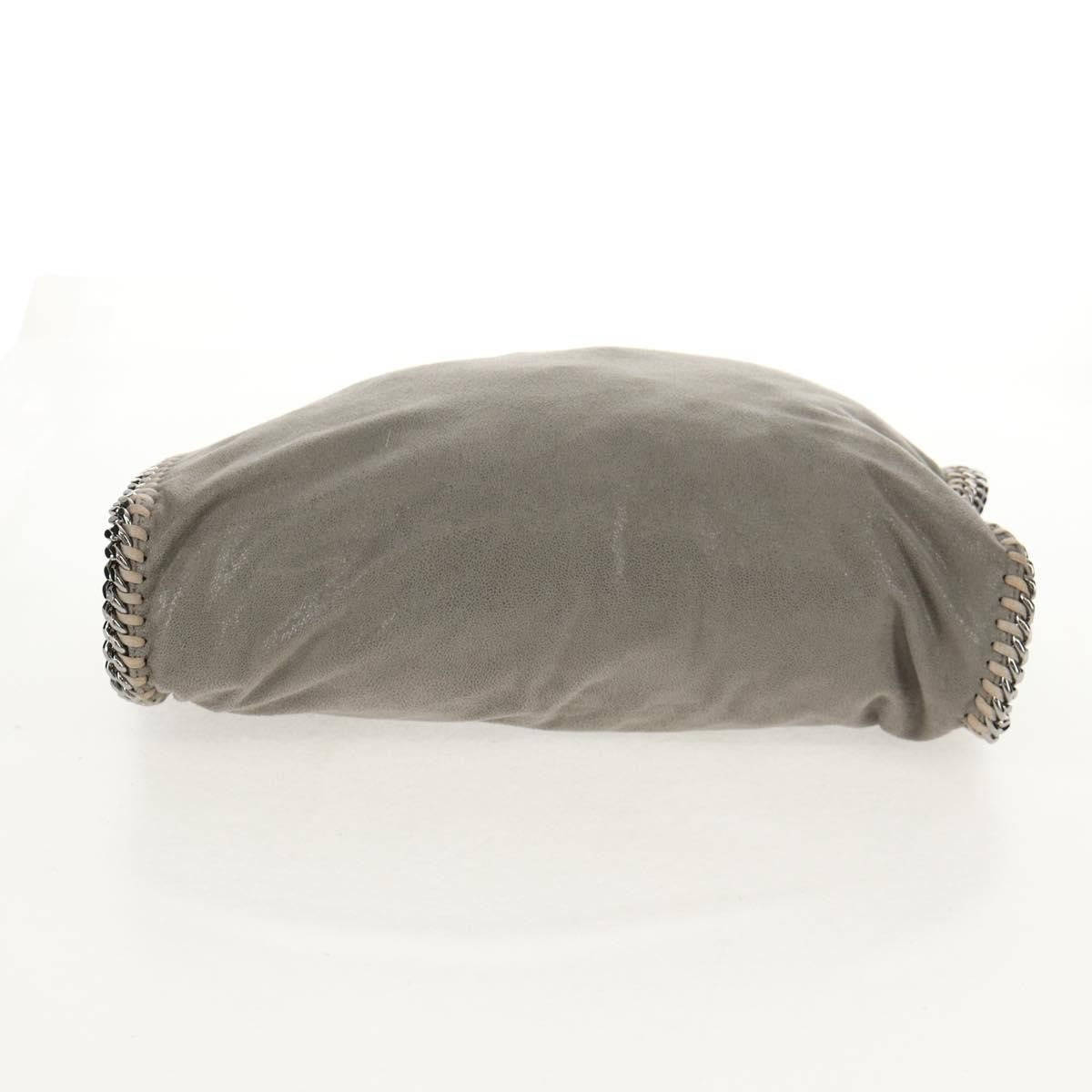 Stella McCartney Falabella Fold Over Bag Faux Leather, GRAY, POLYESTER, Shoulder bag