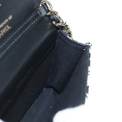 Chanel Flap Card Holder on Chain Quilted Printed Canvas, BEIGE, CANVAS, Card Holders