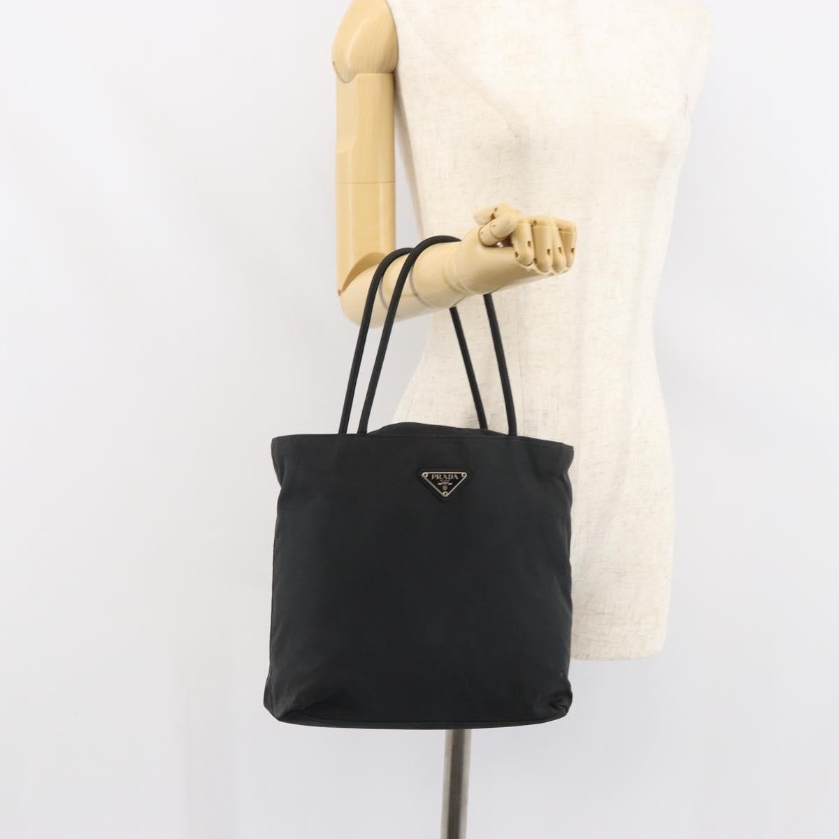Prada Vintage Tote Nylon, BLACK, NYLON, Tote bag