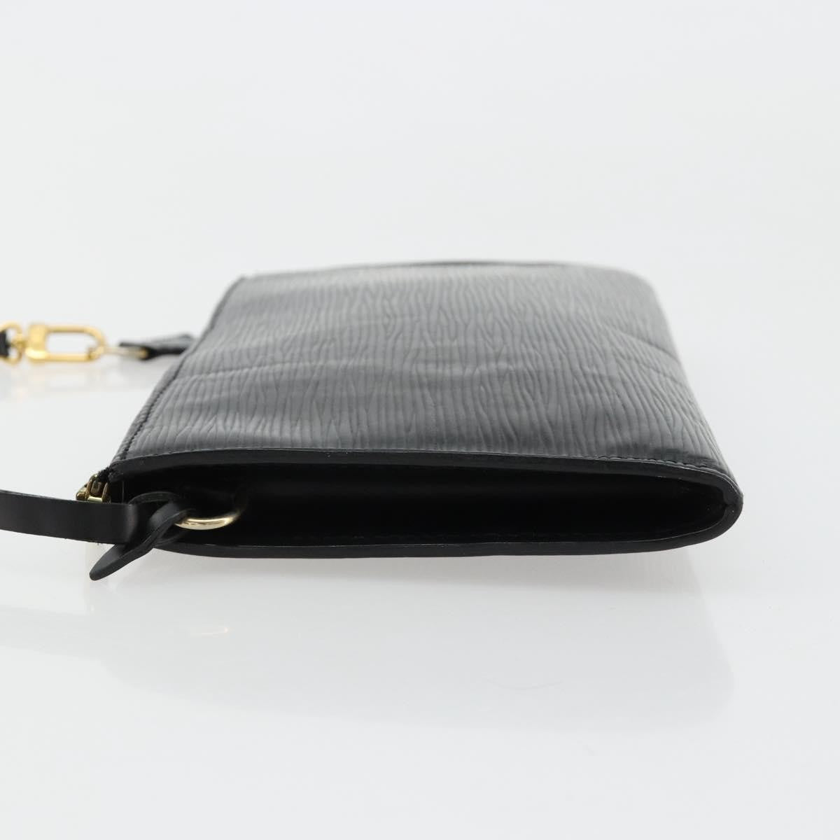 Louis Vuitton Pochette Accessoires Epi Leather, Black, Leather, Clutch
