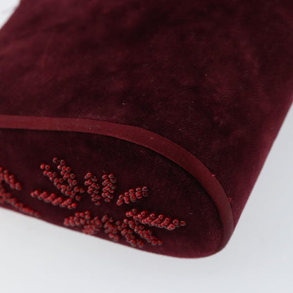 Bally Vintage Shoulder Bag Velvet, RED, VELVET, Shoulder bag