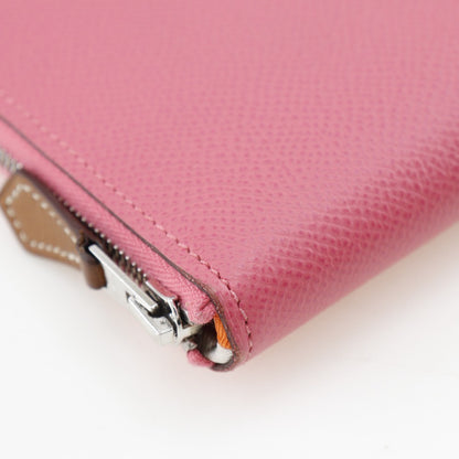 Hermes Azap Zip Around Wallet Epsom, PINK, LEATHER, Wallets