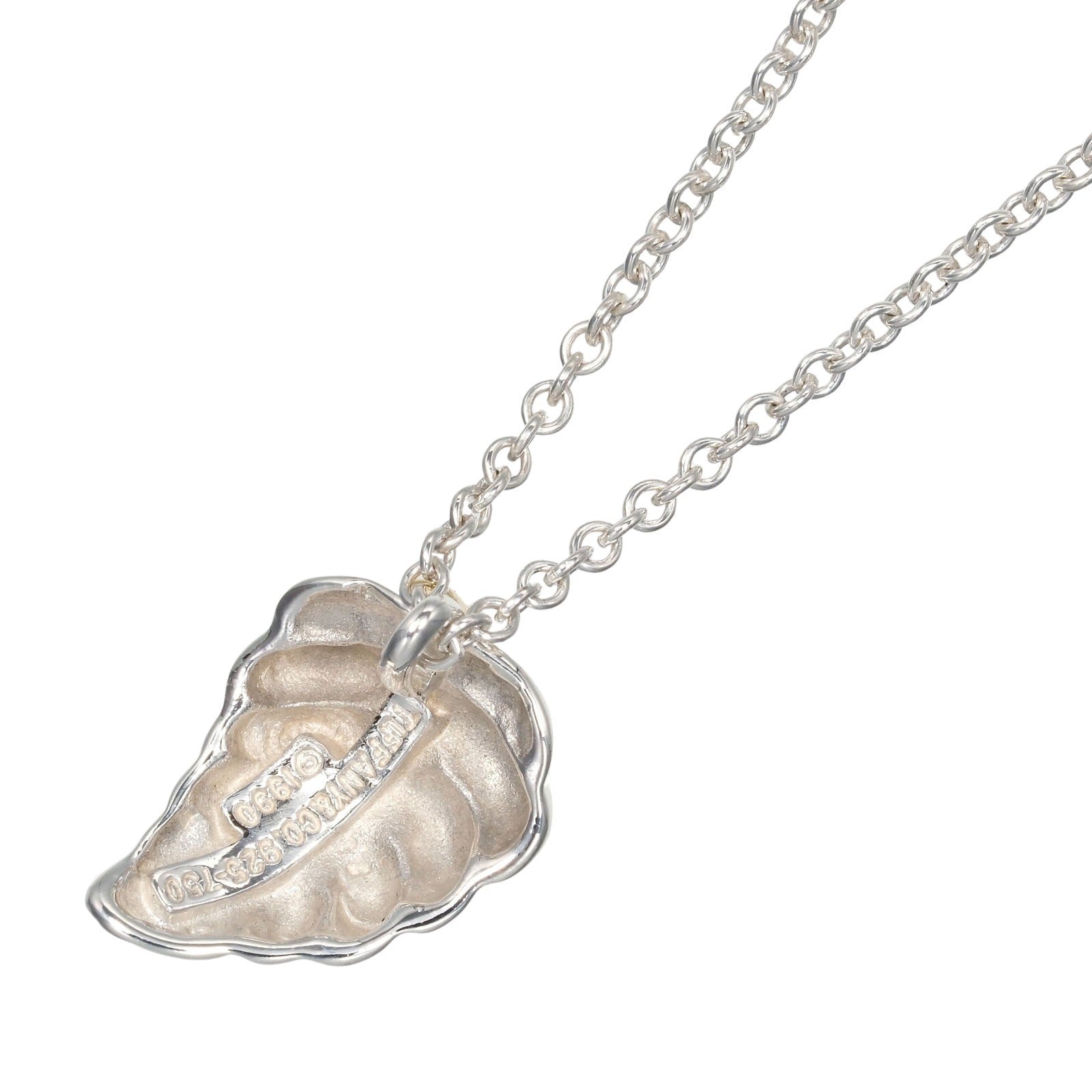 Tiffany & Co. Leaf Pendant Necklace Silver 925 and K18 Yellow Gold, SILVER, SILVER, Necklace