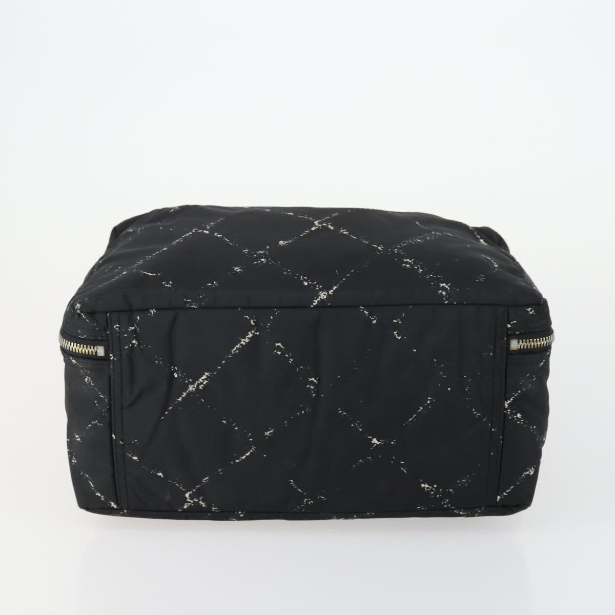 Chanel Travel Line Boston Bag Printed Nylon, BLACK, NYLON, Handbag