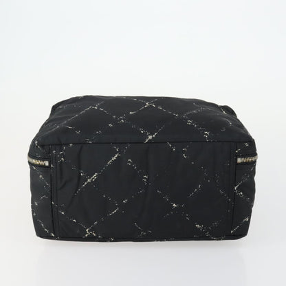 Chanel Travel Line Boston Bag Printed Nylon, BLACK, NYLON, Handbag