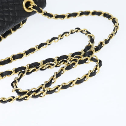 Bally Vintage Chain Shoulder Bag Quilted Leather, BLACK, LEATHER, Shoulder bag