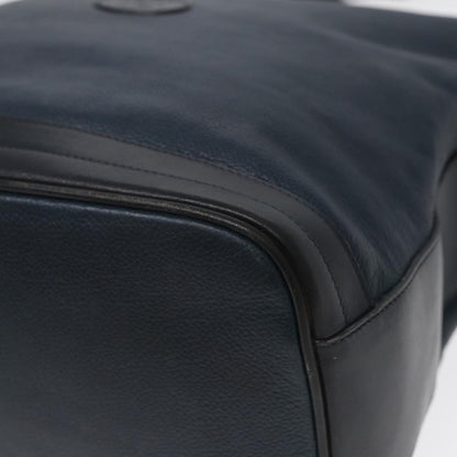 Gucci Vintage Shoulder Bag Leather, NAVY, LEATHER, Shoulder bag