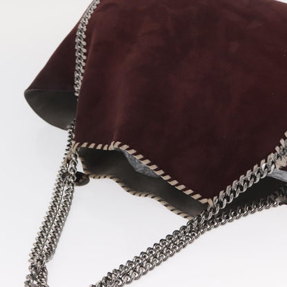 Stella McCartney Falabella Reversible Tote Shaggy Deer, BURGUNDY, POLYESTER, Tote bag