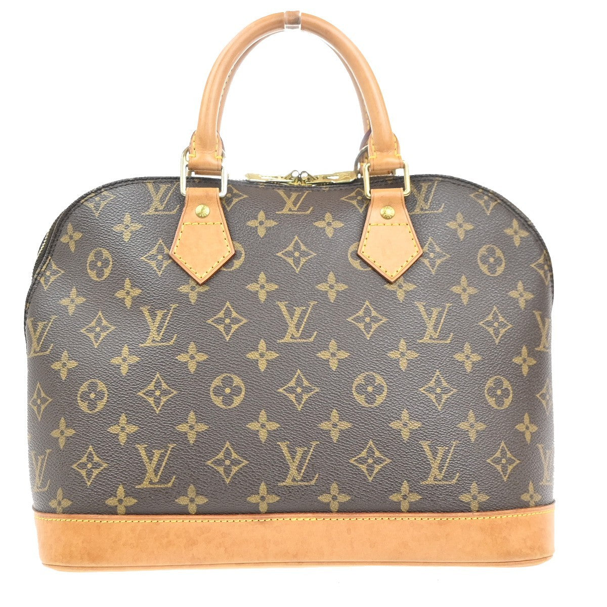 Louis Vuitton Alma Handbag Monogram Canvas, BROWN, CANVAS, Handbag
