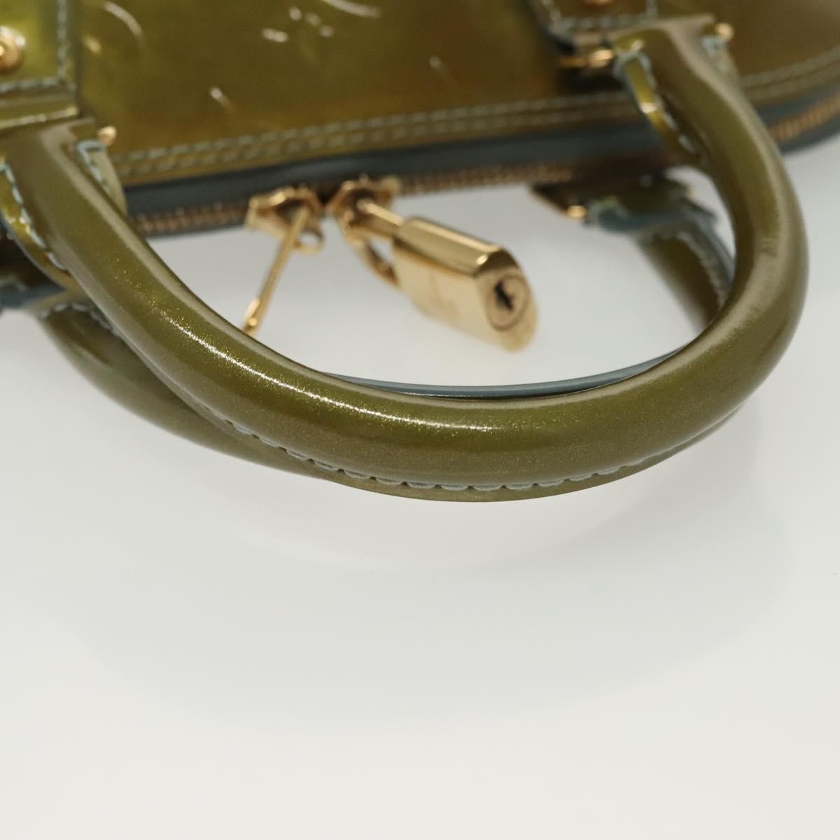 Louis Vuitton Alma Handbag Monogram Vernis, GREEN, PATENT_LEATHER, Handbag