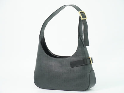 Salvatore Ferragamo Vintage Shoulder Bag Leather, GRAY, LEATHER, Shoulder bag