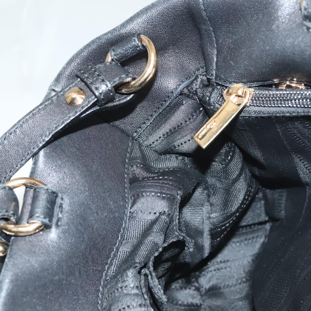 Salvatore Ferragamo Vala Handbag Leather, BLACK, LEATHER, Handbag