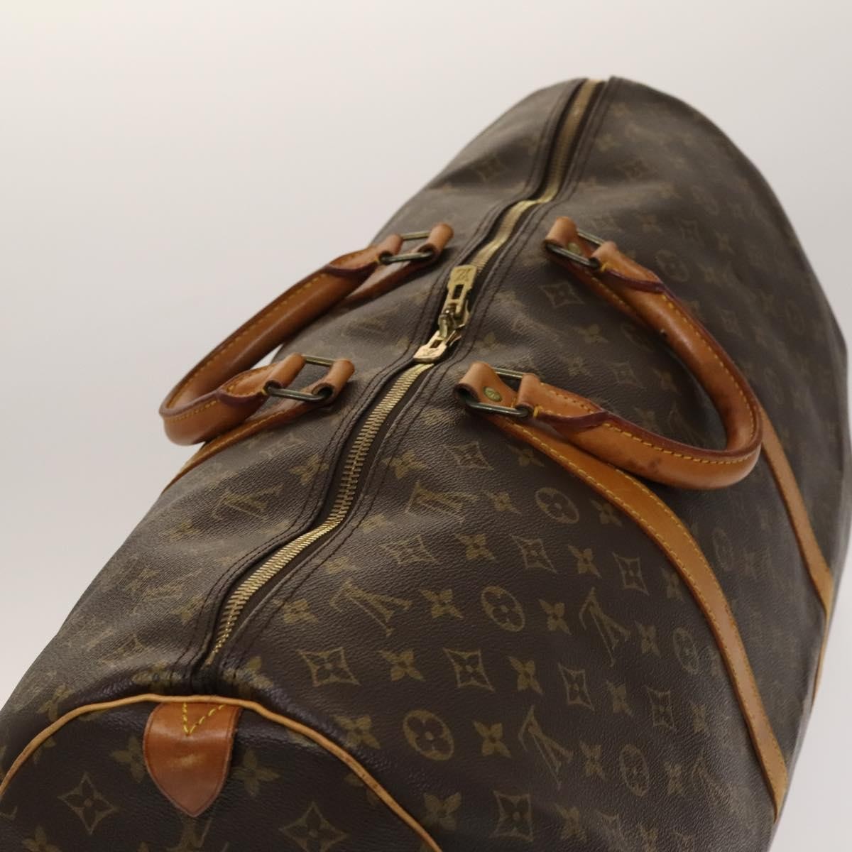 Louis Vuitton Keepall Bag Monogram Canvas, BROWN, CANVAS, Travel bag