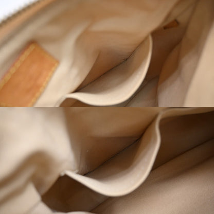 Louis Vuitton Siracusa Handbag Damier, WHITE, CANVAS, Shoulder bag