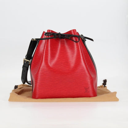 Louis Vuitton Bicolor Petit Noe Handbag Epi Leather, RED, LEATHER, Shoulder bag