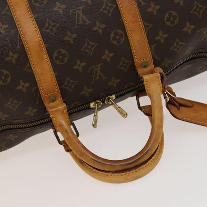 Louis Vuitton Keepall Bag Monogram Canvas, BROWN, CANVAS, Travel bag