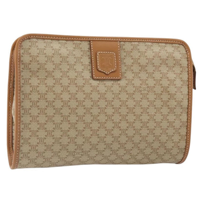 Celine Macadam Pochette Classic, BEIGE, CANVAS, Clutche & pouche
