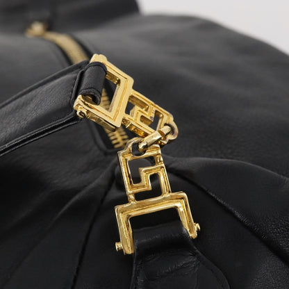 Versace Vintage Shoulder Bag Leather, BLACK, LEATHER, Shoulder bag