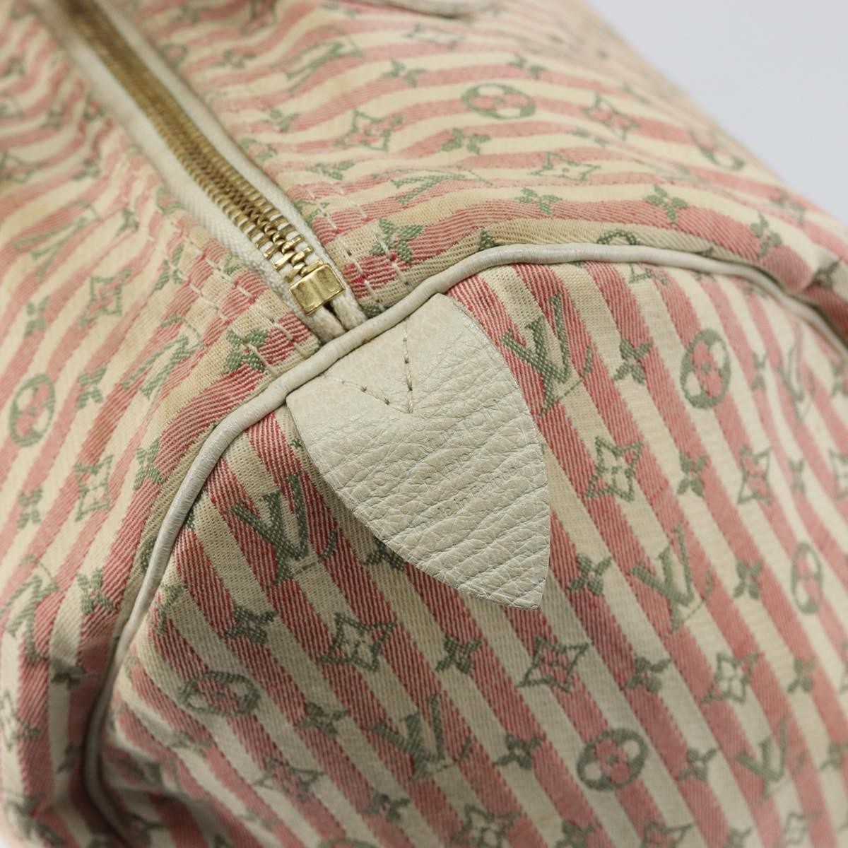 Louis Vuitton Speedy Handbag Mini Lin, PINK, CANVAS, Handbag