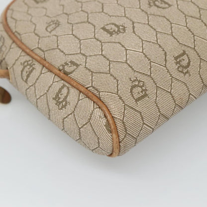 Christian Dior Vintage Honeycomb Shoulder Bag Canvas, BEIGE, CANVAS, Shoulder bag