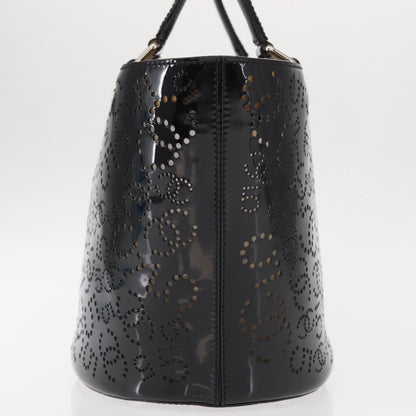 Chanel CC No.5 Shopping Tote Perforated Patent, BLACK, PATENT_LEATHER, Tote bag