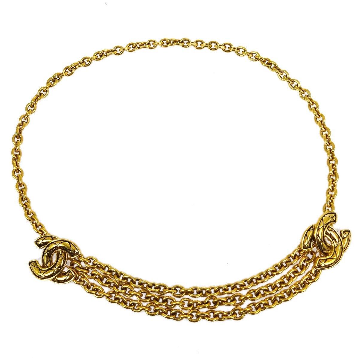 Chanel Quilted CC Multi Chain Belt Metal, GOLD, GOLD_PLATED, Belts