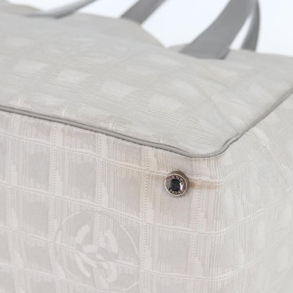 Chanel Travel Line Tote Nylon, SILVER, NYLON, Tote bag