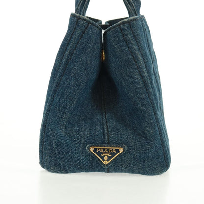 Prada Canapa Tote Denim, BLUE, DENIM_JEANS, Tote bag