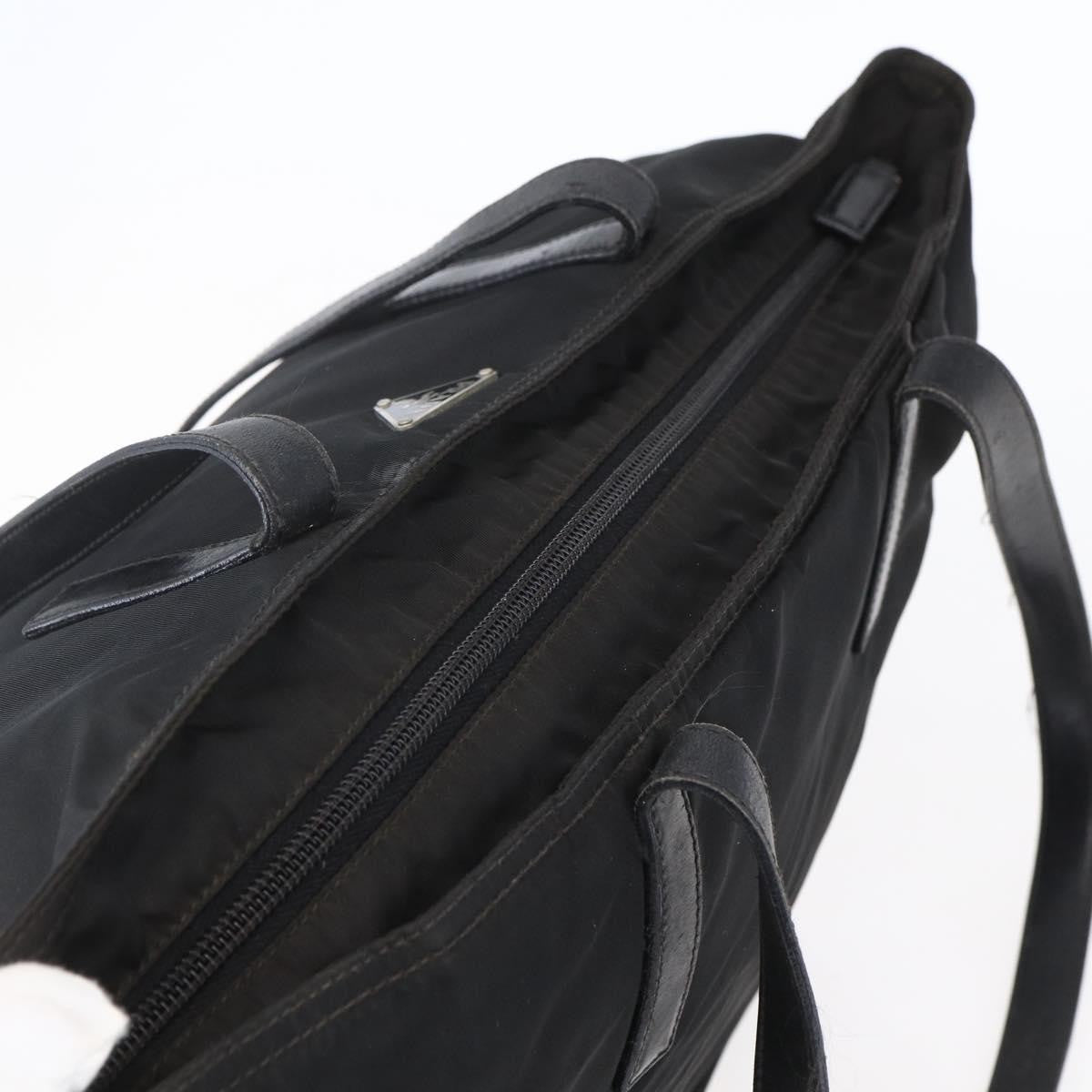 Prada Vintage Zip Tote Tessuto, BLACK, NYLON, Tote bag