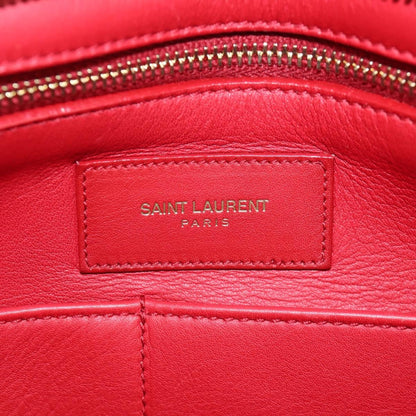 Saint Laurent Classic Y Cabas Leather, RED, LEATHER, Handbag