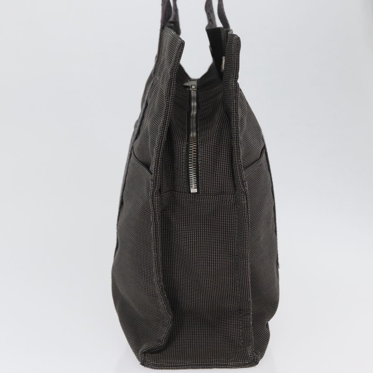Hermes Fourre-tout Herline Canvas, GRAY, CANVAS, Tote bag