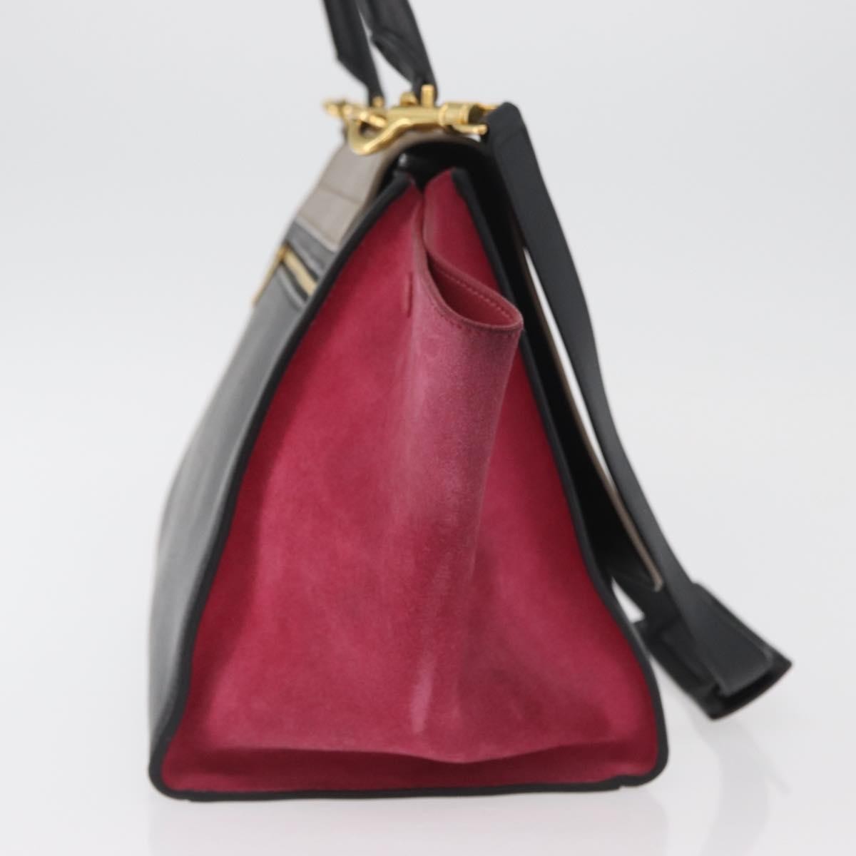Celine Trapeze Bag Leather with Suede, Multicolour, Leather, Handbag