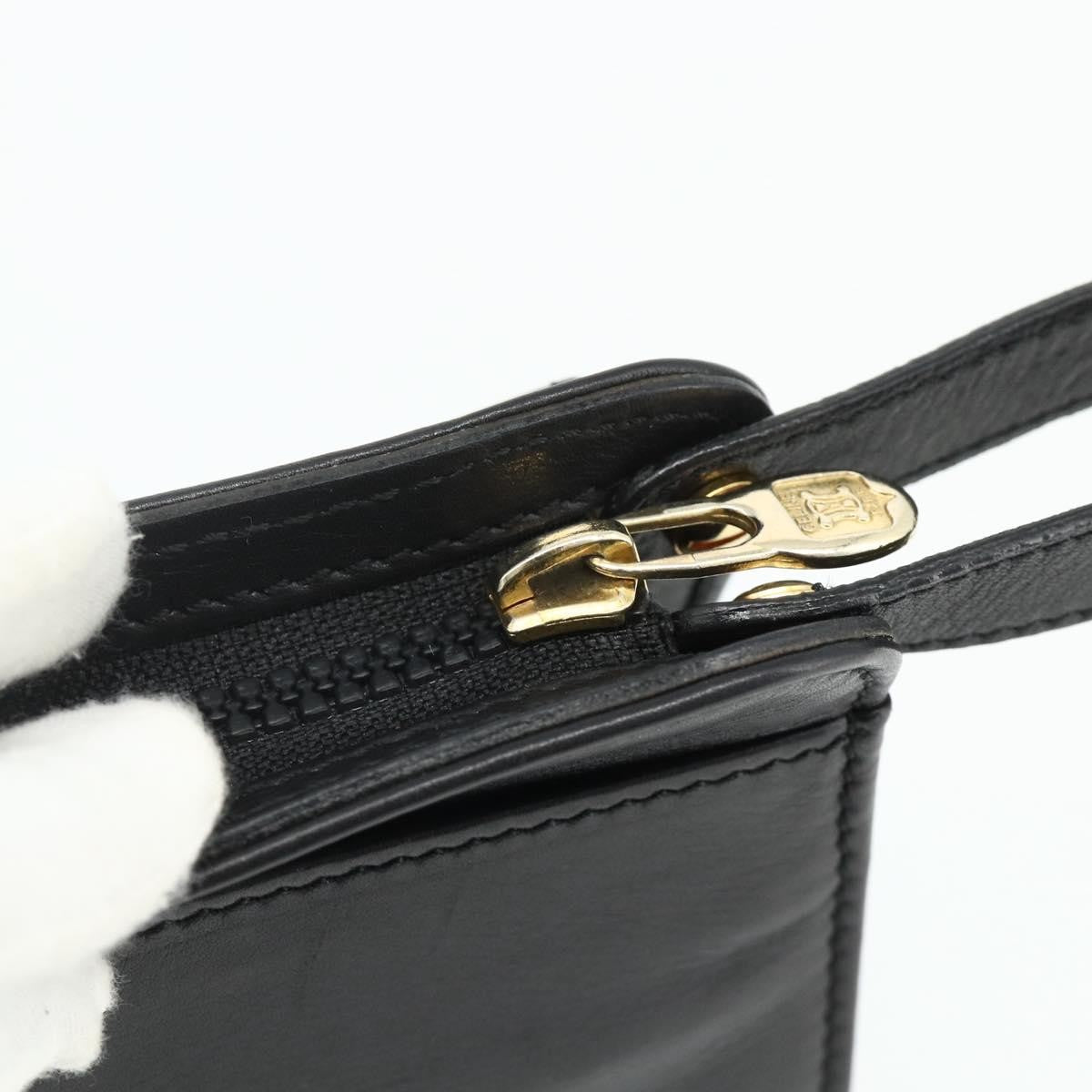Celine Clutch Bag Leather, Black, Leather, Clutch