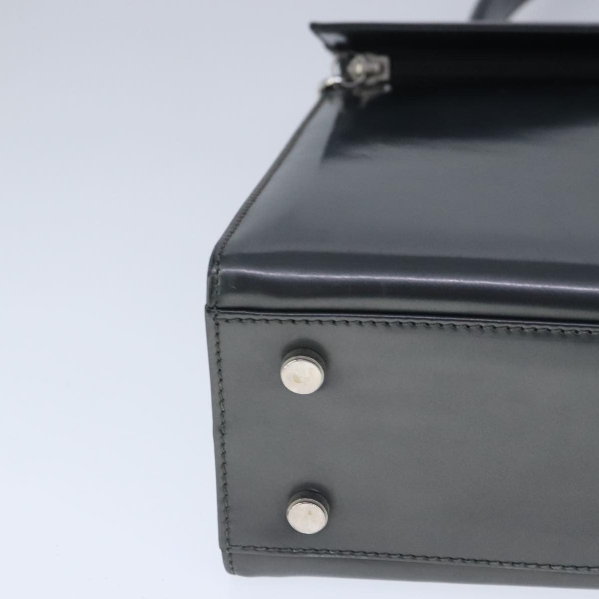 Salvatore Ferragamo Vintage Handbag Leather, BLACK, LEATHER, Handbag