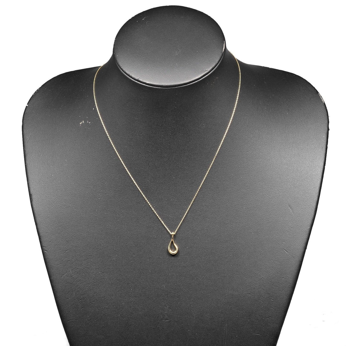 Tiffany & Co. Open Teardrop Pendant Necklace 18K Yellow Gold, GOLD, YELLOW_GOLD, Necklace