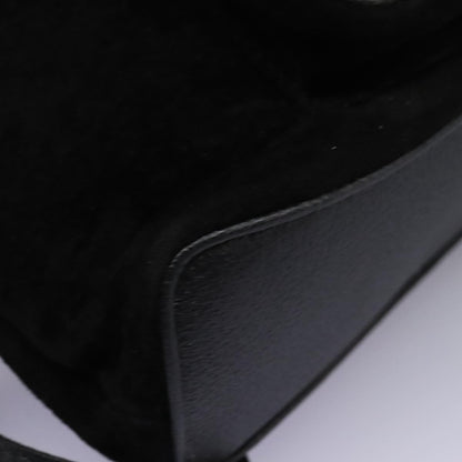 Gucci Vintage Bamboo Backpack Suede, BLACK, SUEDE, Backpack