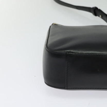 Burberry Front Pocket Flap Messenger Leather with Vintage Check Canvas, BLACK, LEATHER, Crossbody bag