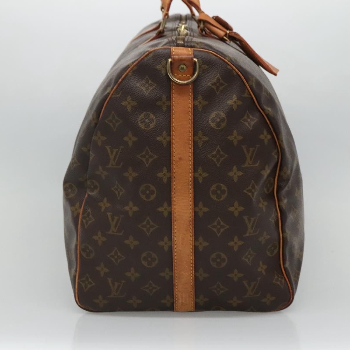 Louis Vuitton Keepall Bandouliere Bag Monogram Canvas, BROWN, CANVAS, Travel bag