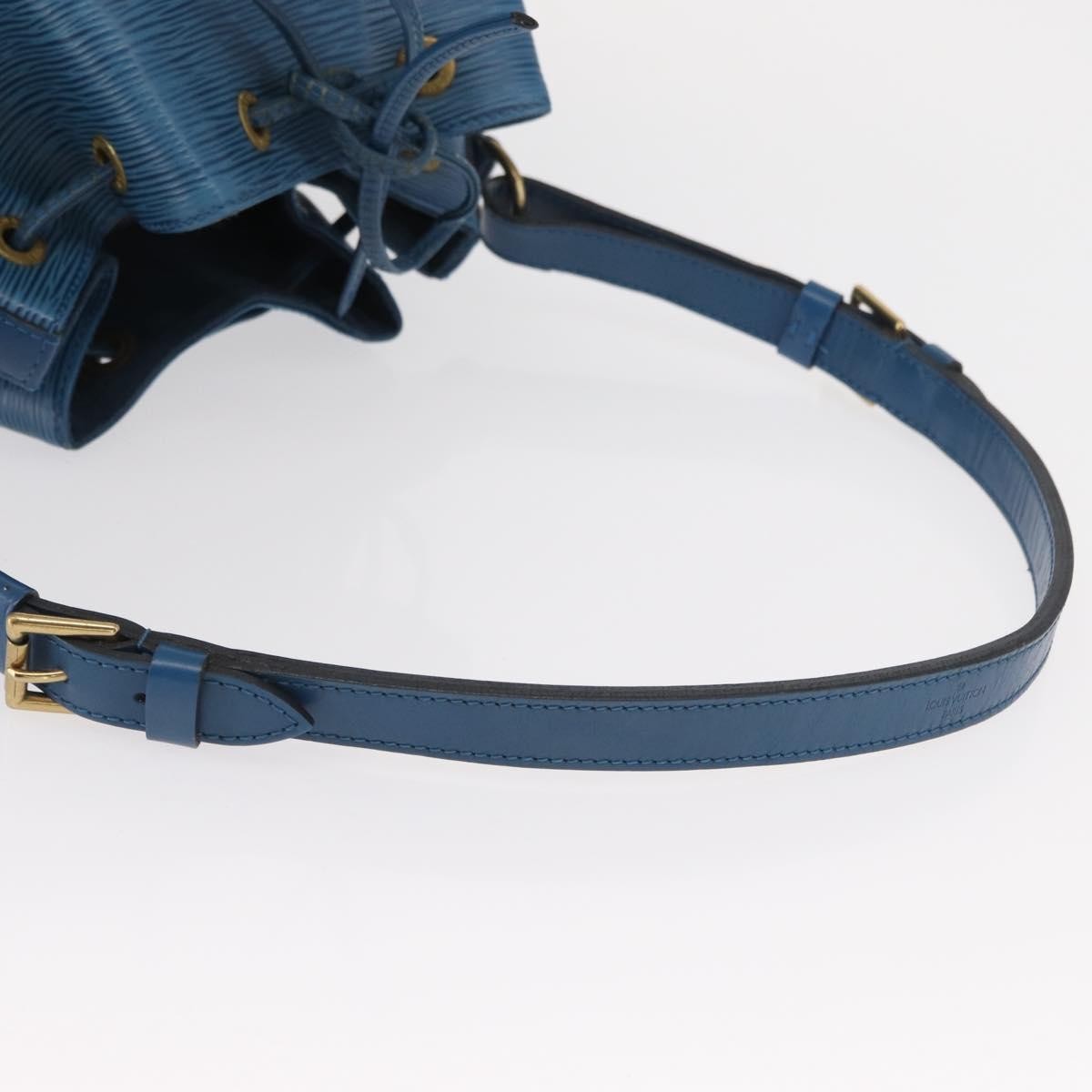 Louis Vuitton Petit Noe Handbag Epi Leather, BLUE, LEATHER, Shoulder bag