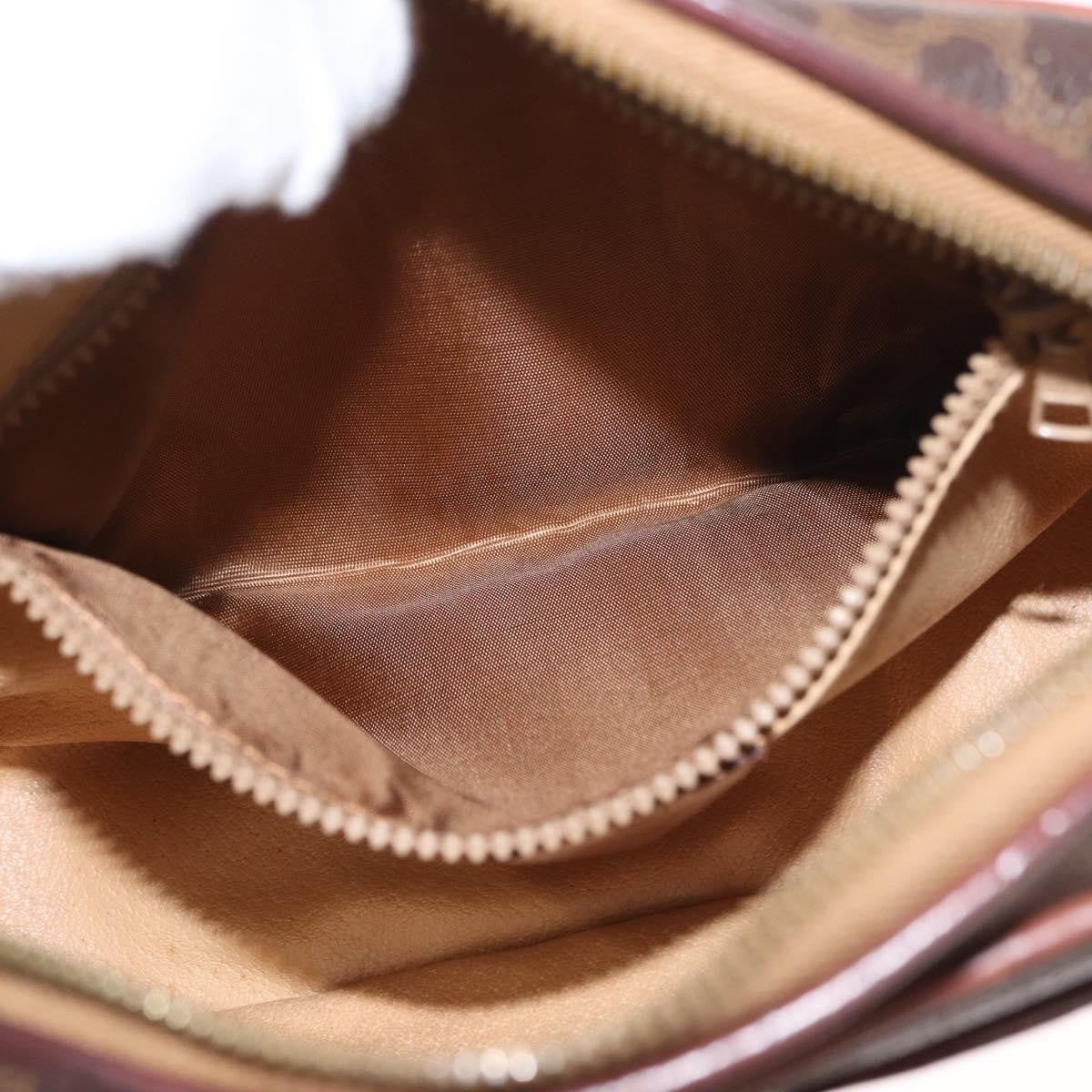 Celine Macadam Shoulder Bag Canvas, BROWN, CANVAS, Shoulder bag