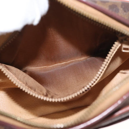 Celine Macadam Shoulder Bag Canvas, BROWN, CANVAS, Shoulder bag