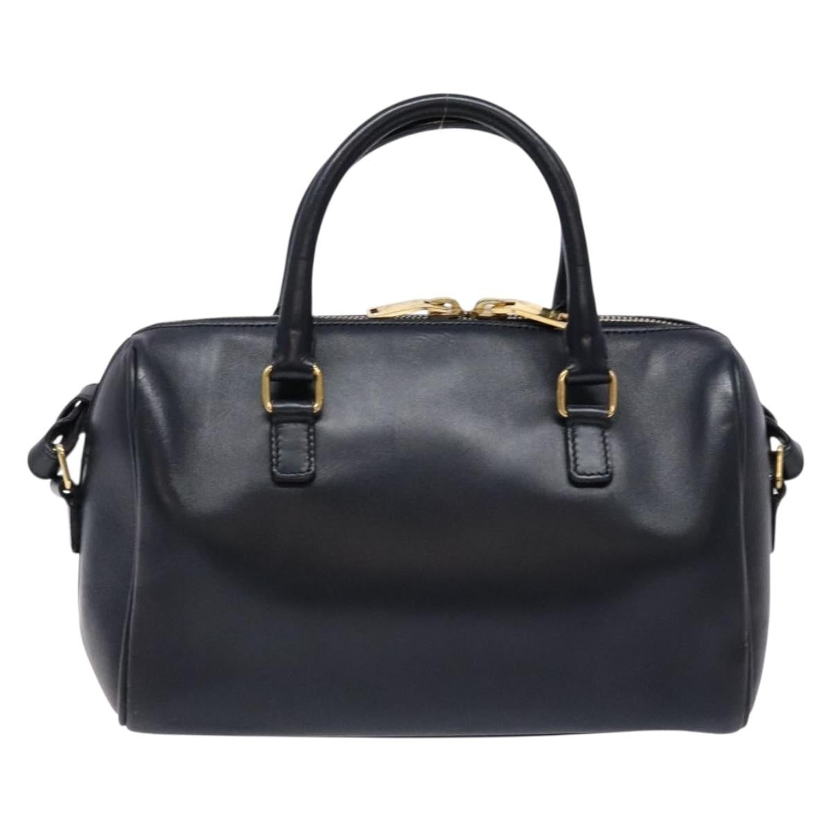 Saint Laurent Classic Baby Duffle Bag Leather, NAVY, LEATHER, Handbag